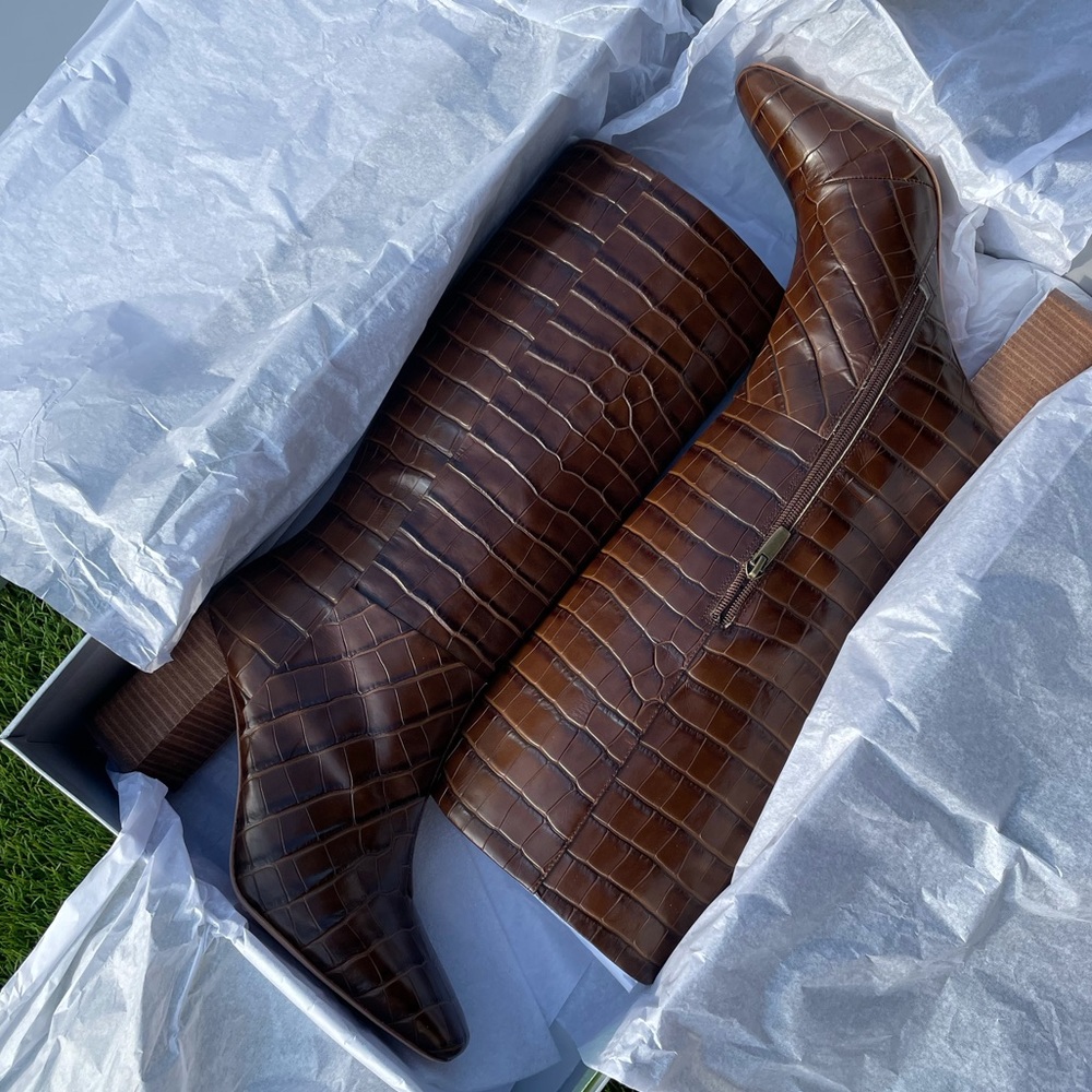 Vince Camuto RISY Croc Crocodile LEATHER Boot